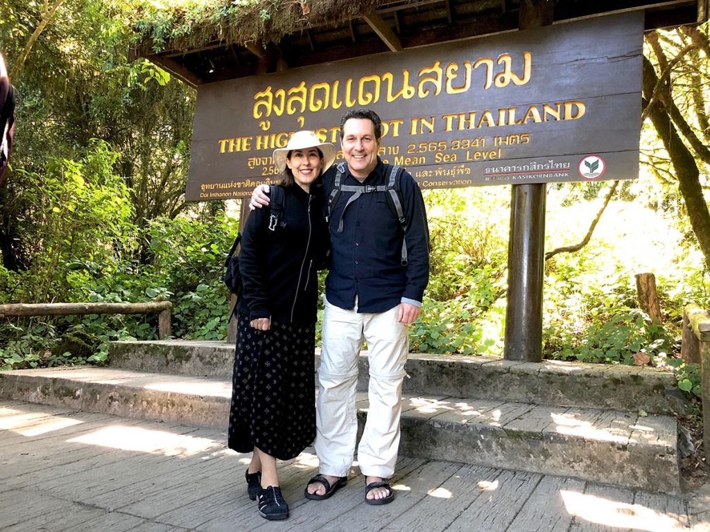 Joel and me at the top of Doi Inthanon, the highest point in Thailand